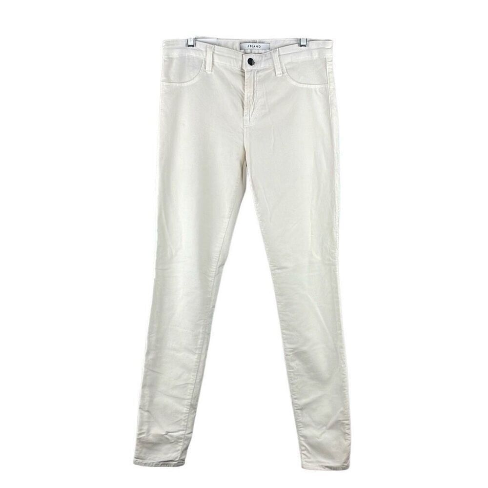 NEW J Brand Super Skinny Mid-Rise Velvet Jean Pearl 29